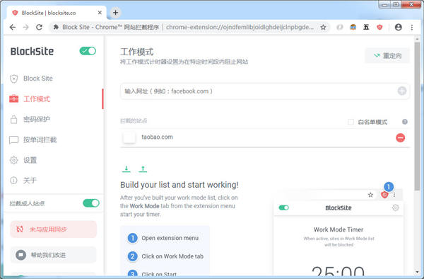 BlockSite(Chrome网站拦截插件)