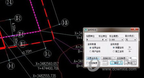 CAD自动标注线路中桩号和提取中桩坐标程序